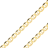 14K REAL Yellow OR White Pave Gold 2.50mm-7.70mm Diamond Cut Flat Mariner Bracelets