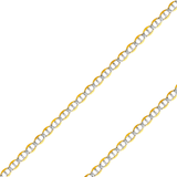 14K REAL Yellow OR White Pave Gold 2.50mm-7.70mm Diamond Cut Flat Mariner Bracelets