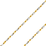 14K REAL Yellow,Two-Tone,Tricolor Gold 3.00mm-7.50mm Solid FigaroRope Diamond Cut Chain