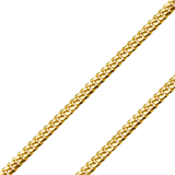 14K REAL Yellow Gold 2.20mm-9.10mm Solid Miami Cuban Chain