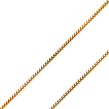14K REAL Yellow Gold 1.60mm-3.30mm Solid Roundish Franco Diamond Cut Chain