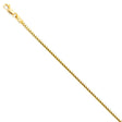 14K Yellow Gold Solid 1.6 mm Round Franco Bracelet
