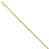 14K Yellow Gold Solid 1.6 mm Round Franco Bracelet
