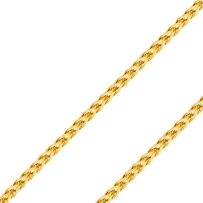 14K yellow white gold flat square open franco diamond cut pendant chain, 1.7mm | Italian made | ItalianFashions