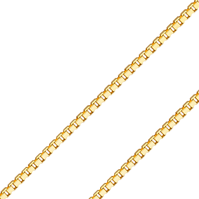14K REAL Yellow White Gold 0.5mm-1.2mm Box Diamond Cut Pendant Chain – Width 1.2mm, Metal Color Yellow