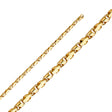 14K Yellow Gold Solid Handmade 4.2 mm Fancy Curb Link Chain with Lobster Clasp
