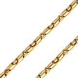 14K REAL Solid Yellow Gold 4.80mm Fancy Chain and Bracelet