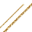 14K Yellow Gold Solid Handmade 4.8 mm Barrel and Bead Link Chain with Lobster Clasp