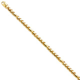 14K Yellow Gold Solid Handmade 6.1 mm Franco Chain with Lobster Clasp