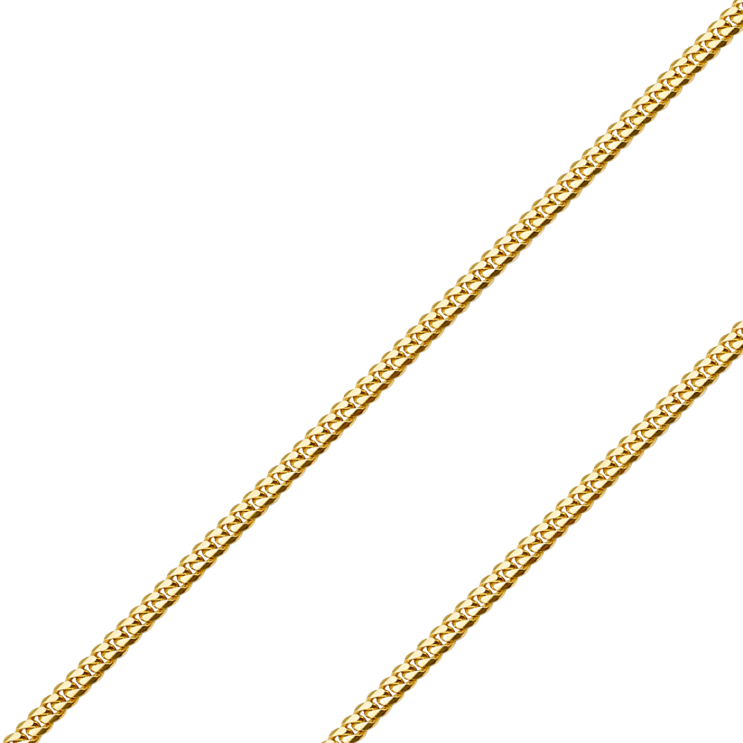 14K REAL Yellow Gold 2.20mm-9.10mm Solid Miami Cuban Chain