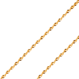 14K REAL Yellow Gold 1.90mm-4.30mm Hollow Super Light French Rope Diamond Cut Chain