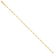 14K Yellow Gold Solid Diamond-Cut 2.7 mm Triangle Paperclip Bracelet