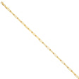 14K Yellow Gold Solid 3.0 mm Square Paperclip Bracelet