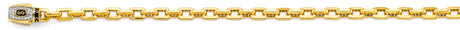 14K Two-Tone Gold Hollow 6.0 mm Monaco Cable Chain