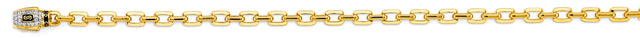 14K Two-Tone Gold Hollow 5.0 mm Monaco Cable Bracelet