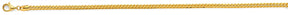 14K Yellow Gold Solid Diamond-Cut 3.1 mm Open Franco Chain