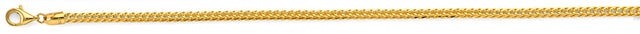 14K Yellow Gold Solid Diamond-Cut 3.1 mm Open Franco Chain