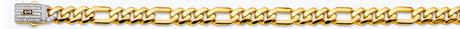 14K Two-Tone Gold Hollow 8.0 mm Monaco Figaro 3+1 Chain