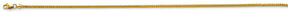 14K Yellow Gold Solid 1.7 mm Round Franco Chain