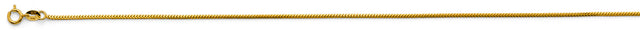 14K Yellow Gold Solid 1.2 mm Flat Franco Chain with Lobster Clasp