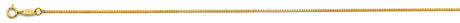 14K Yellow Gold Solid 1.2 mm Serpentine Chain with Lobster Clasp