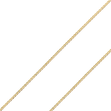 14K REAL Yellow OR White Pave Gold 2.60mm-6.30mm Diamond Cut Flat Mariner Concave Light Diamond Cut Chain