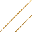 14K Yellow Gold Hollow 5.2 mm Oval Rolo Link Bracelet with Lobster Clasp
