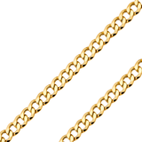14K REAL Yellow White Pave Gold 2.00mm-10.90mm Hollow Bevelled Curb Diamond Cut Cuban Chain
