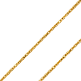 14K REAL Solid Yellow Gold 3.50mm Fancy Chain and Bracelet showcasing the elegant design and shiny finish.