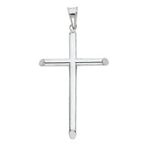 14K Gold Round Tube Cross Pendant