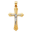 14K Two-Tone Gold Passion Crucifix Pendant