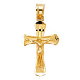 14K Yellow Gold Passion Cross Pendant