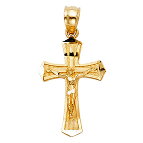 14K Yellow Gold Passion Cross Pendant