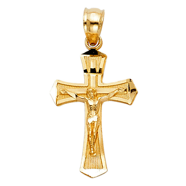 14K Yellow Gold Passion Cross Pendant