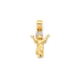 14K Two-Tone Gold Divine Child Jesus Pendant on white background - Italian Fashions