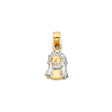 14K Two-Tone Gold Holy Face of Jesus Pendant on white background - Italian Fashions