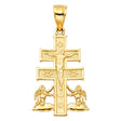 14K Gold Caravaca Cross Pendant