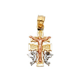 14K Gold Caravaca Cross Pendant