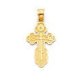 14K Yellow Gold Orthodox Cross Pendant