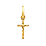 14K Yellow Gold Crucifix Design Cross Pendant