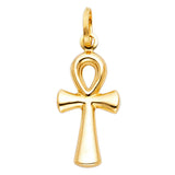 14K Gold Ankh Cross Pendant