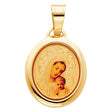 14K Yellow Gold Our Lady of Mt Carmel Pen Pendant