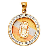14K Gold Virgin de Guadalupe Pendant