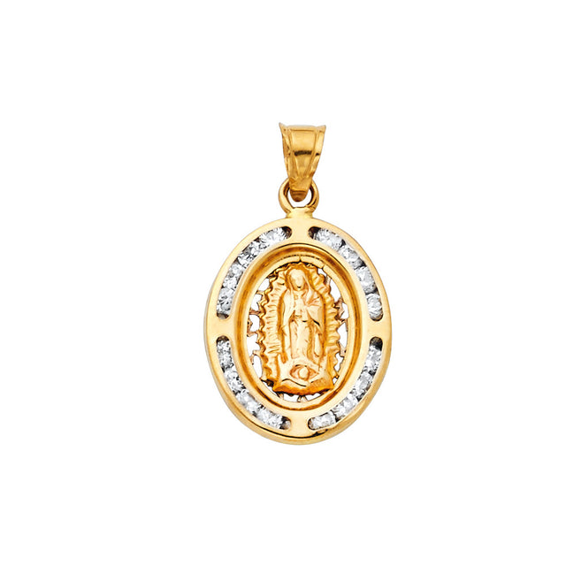 14K Gold Virgin de Guadalupe Pendant