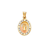 14K Gold Virgen de Guadalupe Pendant