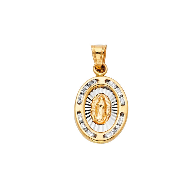 14K Gold Virgen de Guadalupe Pendant