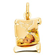 14K Yellow Gold Baptism Pendant
