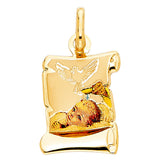 14K Yellow Gold Baptism Pendant
