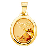 14K Yellow Gold Baptism Pendant
