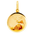 14K Yellow Gold Baptism Pendant